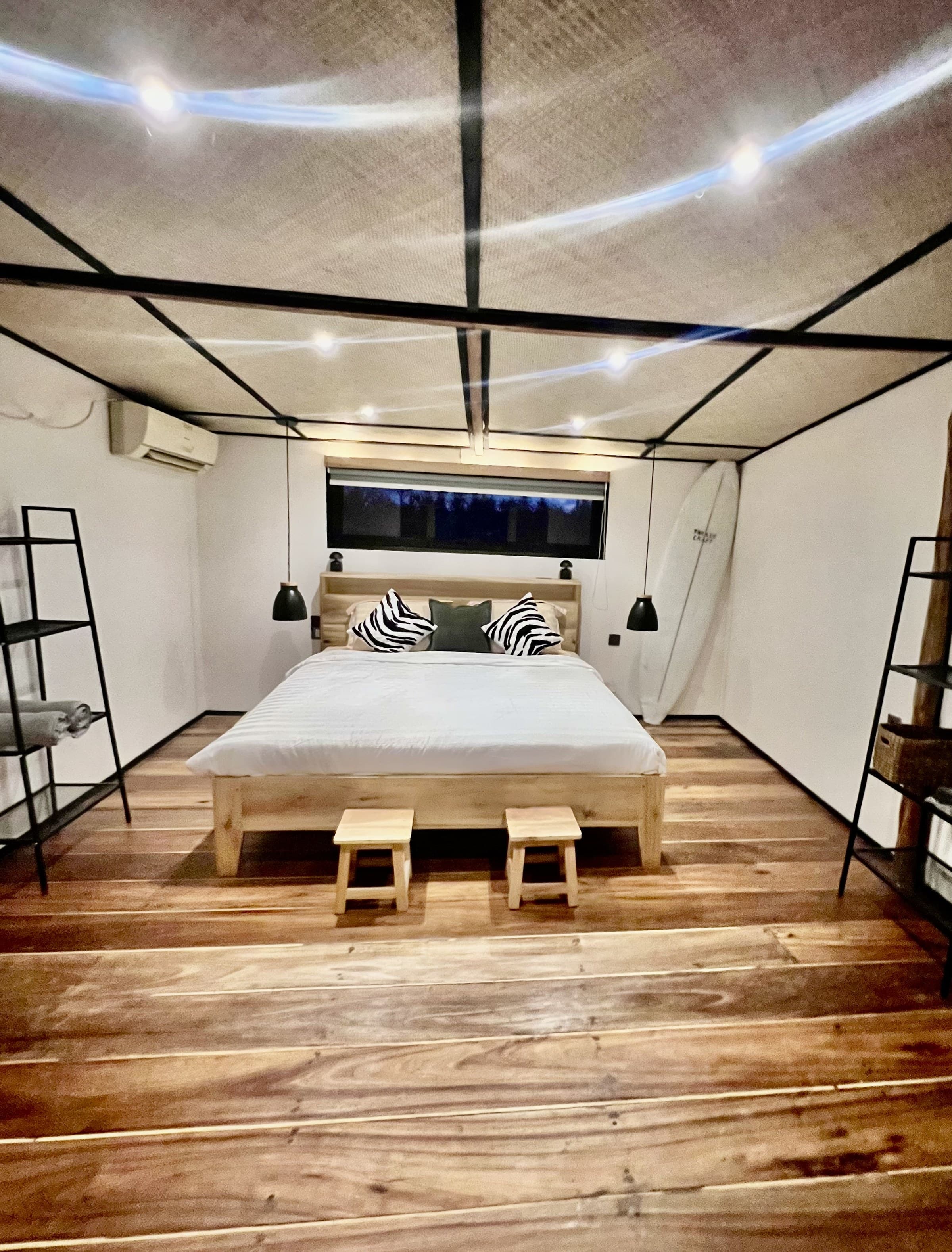A bedroom in the loft